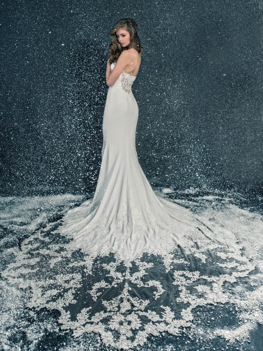 chinese dress ladies Long Sleeve Lace Open Back Mermaid Wedding Dresses, Long Custom Weddin –  SposaDresses main image 1