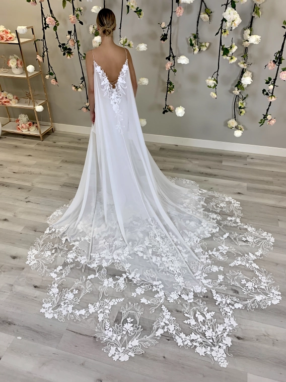 knee length dresses for ladies Princess Satin Wedding Dress Ball Gown Lace Embroidery – Lisposa main image 0